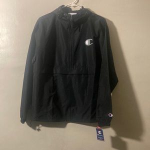MENS Black Champion Jacket/Windbreaker (never used, tags still on)